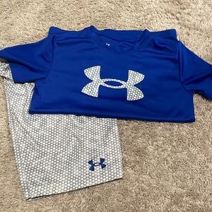 Under Armour boys size 7 shorts set